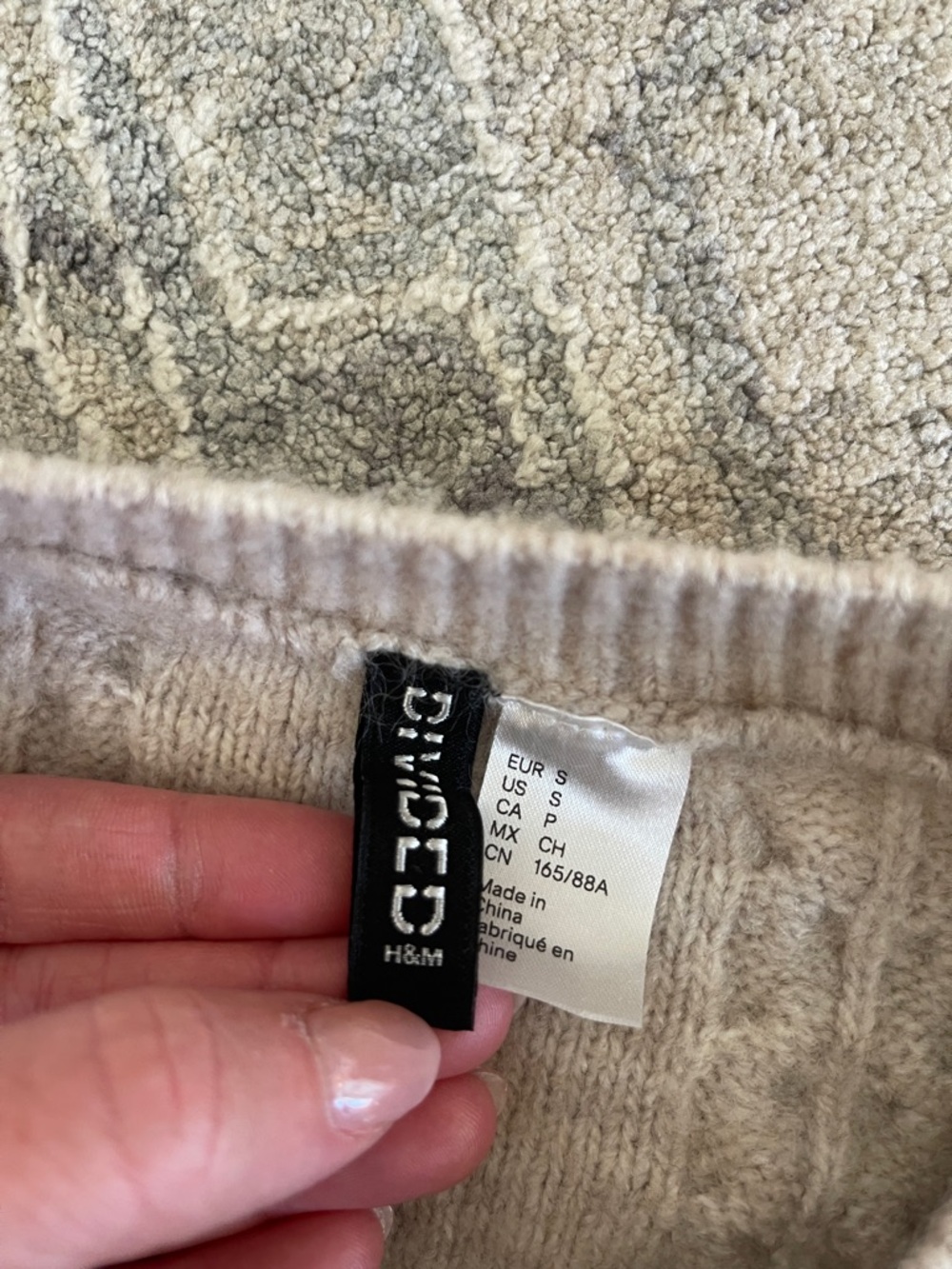 H&M Cream Cable Knit Button-Up Cardigan - Picture 4 of 4